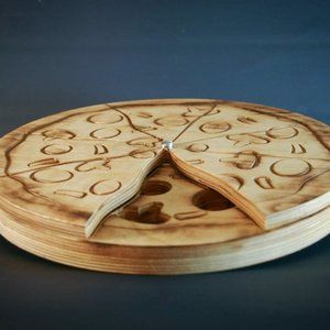 Handmade wooden interactive dog toy